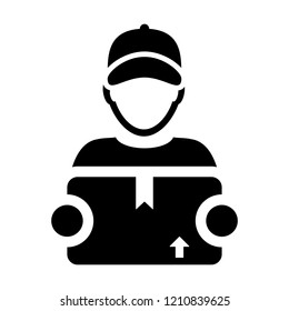 Delivery icon vector worker logistics service person