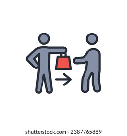 delivery icon. vector.Editable stroke.linear style sign for use web design,logo.Symbol illustration.