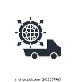 delivery icon. vector.Editable stroke.linear style sign for use web design,logo.Symbol illustration.
