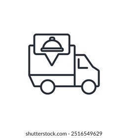 Liefersymbol. vector.Editable stroke.linear style Zeichen zur Verwendung Web-Design, logo.Symbol-Illustration.