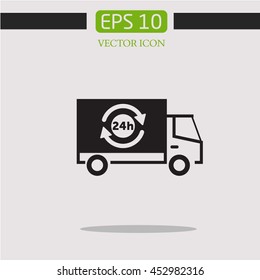 delivery icon vector.Truck vector icon.