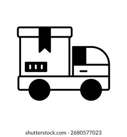 Icono de entrega con fondo blanco Ilustración de stock de Vector