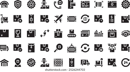 Delivery icons . High-Quality Vector Icons Collection with Editable Stroke. Ideal for Professional and Creative Projects.