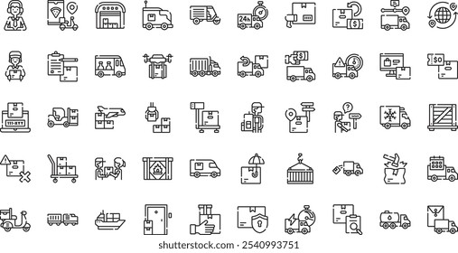 Delivery  icons High-Quality Vector Icons Collection with Editable Stroke. Ideal for Professional and Creative Projects.