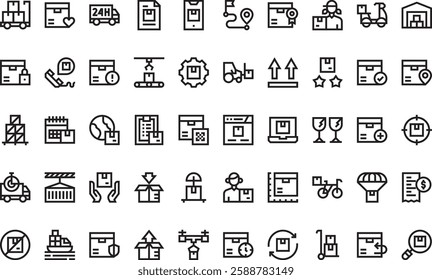 Delivery icons High-Quality Vector Icons Collection with Editable Stroke. Ideal for Professional and Creative Projects.