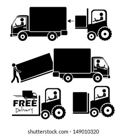 delivery icons over white background vector illustration 