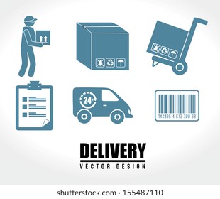Delivery icons over white background vector illustration