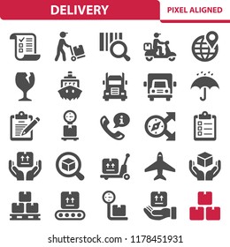 Delivery Icons. Professional, pixel perfect icons, EPS 10 format.