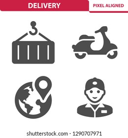 Delivery Icons. Professional, pixel perfect icons, EPS 10 format.