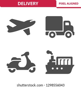 Delivery Icons. Professional, pixel perfect icons, EPS 10 format.