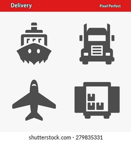 Delivery Icons. Professional, pixel perfect icons optimized for both large and small resolutions. EPS 8 format. Designed at 32 x 32 pixels.