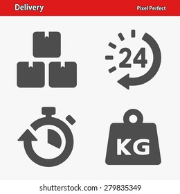 Delivery Icons. Professional, pixel perfect icons optimized for both large and small resolutions. EPS 8 format. Designed at 32 x 32 pixels.