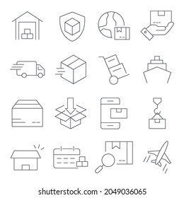 Delivery  icons set. Delivery  pack symbol vector elements for infographic web