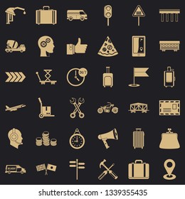 Delivery icons set. Simple style of 36 delivery vector icons for web for any design