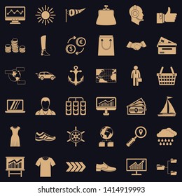 Delivery icons set. Simple style of 36 delivery vector icons for web for any design
