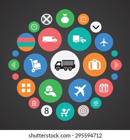 delivery icons universal set for web and mobile