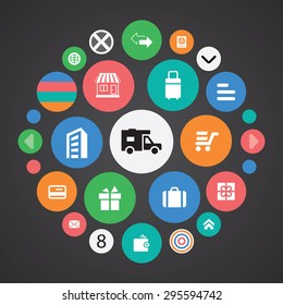 delivery icons universal set for web and mobile