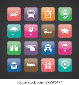delivery icons universal set for web and mobile