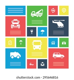 delivery icons universal set for web and mobile