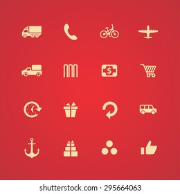 delivery icons universal set for web and mobile