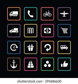 delivery icons universal set for web and mobile