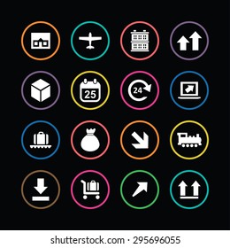 delivery icons universal set for web and mobile