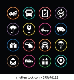 delivery icons universal set for web and mobile