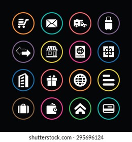 delivery icons universal set for web and mobile
