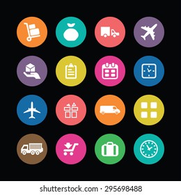 delivery icons universal set for web and mobile