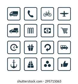 delivery icons universal set for web and mobile