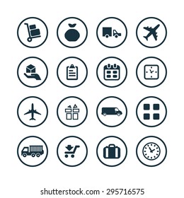 delivery icons universal set for web and mobile