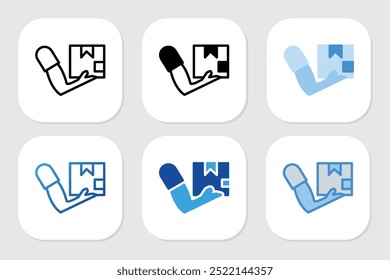 delivery icons with various design styles