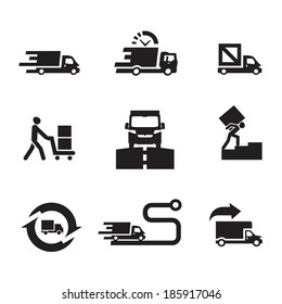 Delivery icons. Vector format