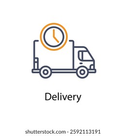 Delivery icons vector stock illustration.