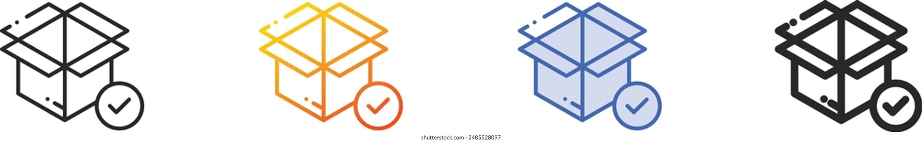 delivery icon.Thin Linear, Gradient, Blue Stroke and bold Style Design Isolated On White Background