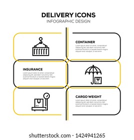 DELIVERY AND ILLUSTRATION ICON CONCEPT