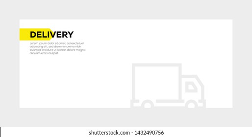 DELIVERY AND ILLUSTRATION ICON CONCEPT