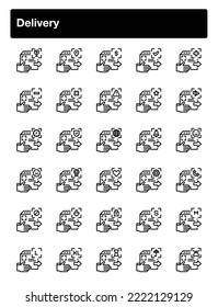 Paquete de Ilustración de Entrega para Diseño Web, Afiche, Folleto, Impresión, Publicidad, etc.

