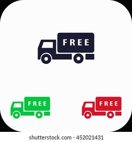 Delivery Illustration set. Blue, green, red icon.