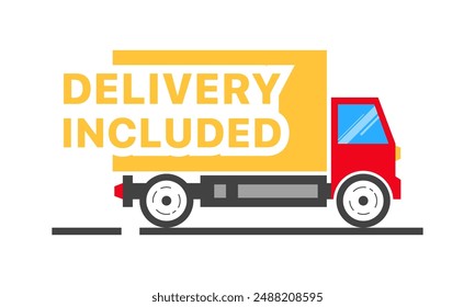 Delivery included icon. Truck Icon. Flat and silhouette styles. Vector icon.
