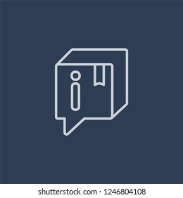 Delivery Info icon. Delivery Info linear design concept from Delivery and logistic collection. Simple element vector illustration on dark blue background.
