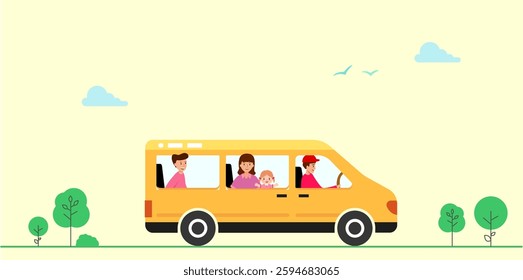Delivery infographic. Courier rides along the road on a delivering orders to different points. design with vector city.
