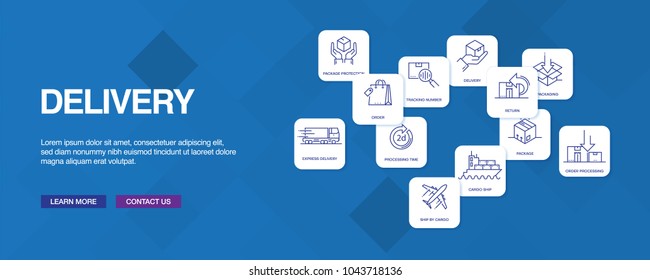 Delivery Infographic Icon Set