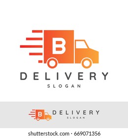 Delivery initial Letter B Logo design
