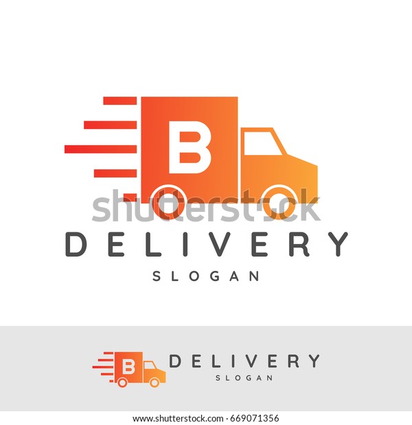Delivery initial Letter B
Logo design