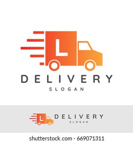 Delivery initial Letter L Logo design