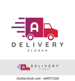 Delivery initial Letter A Logo design