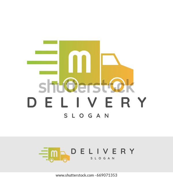 Delivery initial Letter M\
Logo design