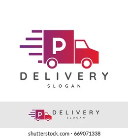 Delivery initial Letter P Logo design