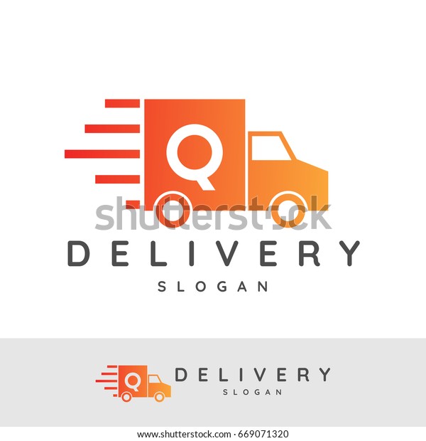 Delivery initial Letter Q\
Logo design